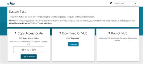 After the downloading OnVue it gave some access code and when I tried to proceed for the next step it said the access code is invalid. . Onvue access code
